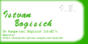 istvan bogisich business card